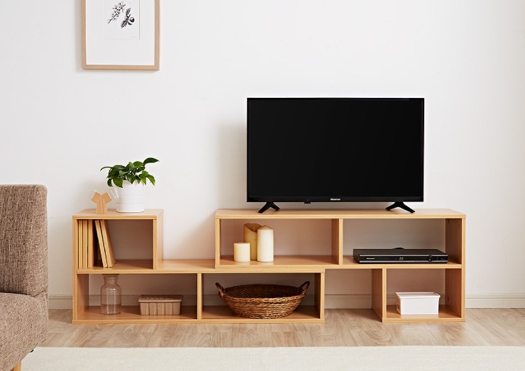 組み合わせ式テレビ台 L字棚 2個セット 組み合わせ自由 ラック