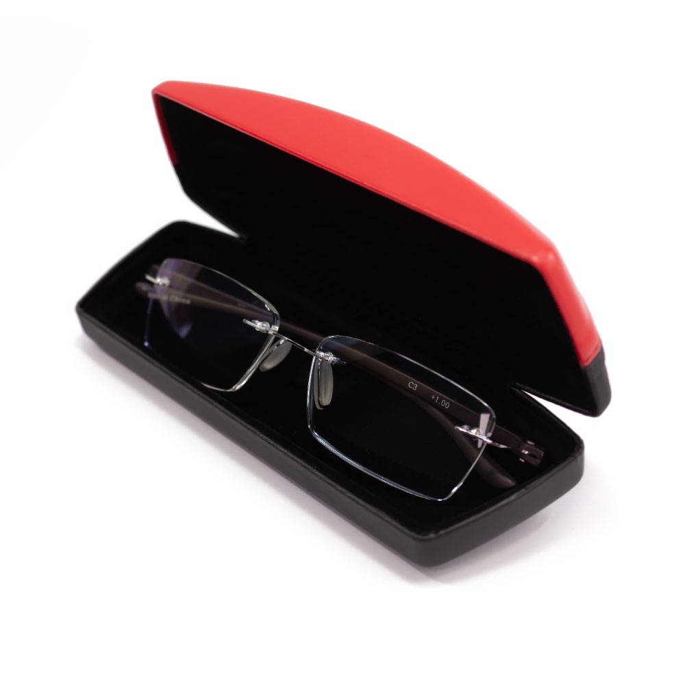 MIDI 老眼鏡 シニアグラス おしゃれ ふちなしメガネ ケースセット