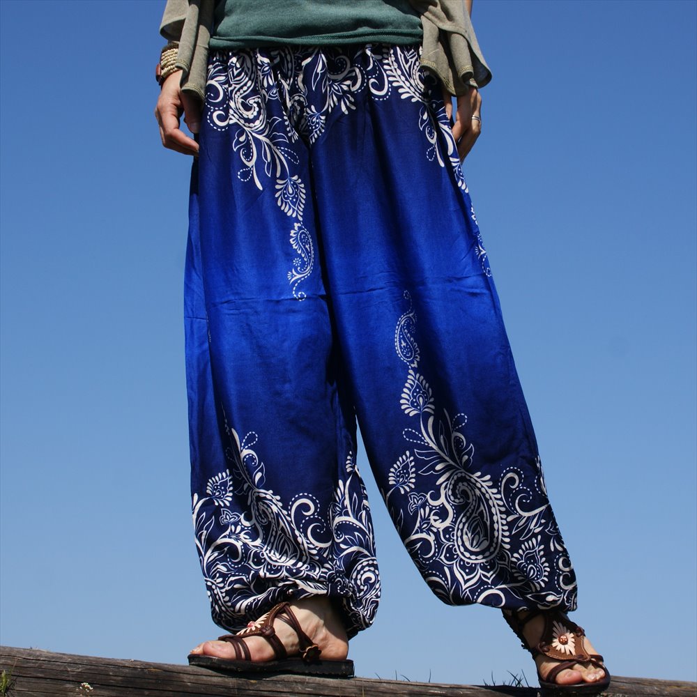 エスニック アラジンパンツ ペイズリー ネオンカラー 5color レーヨン