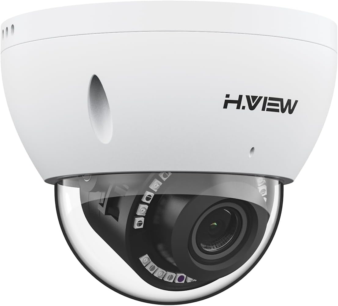 H.VIEW 防犯カメラ 屋外 屋内 5MP POE対応 3X光学ズーム 双方向音声