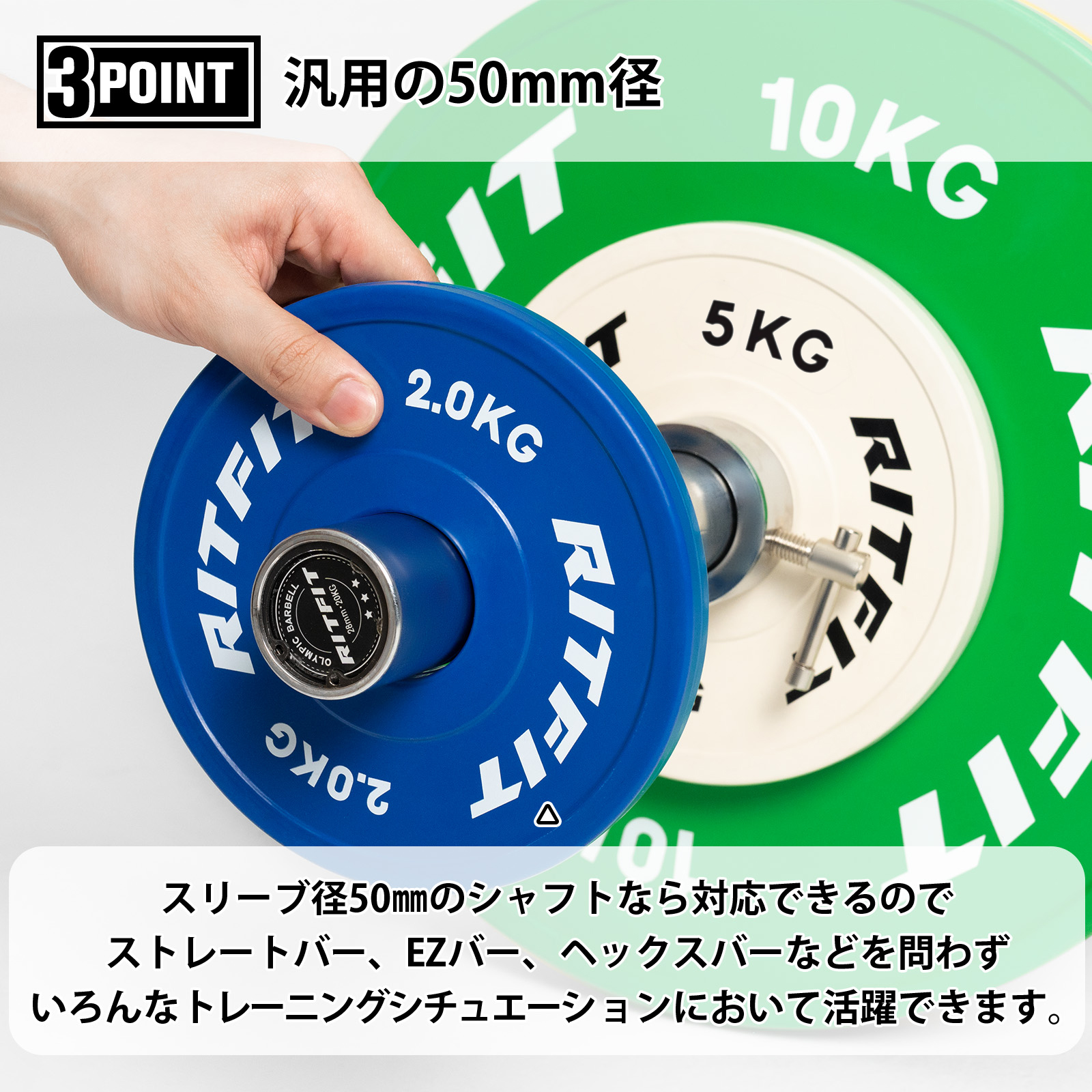 RITFIT RIFTIT バンパープレート重量微調整用 ウェイトプレート ゴム製