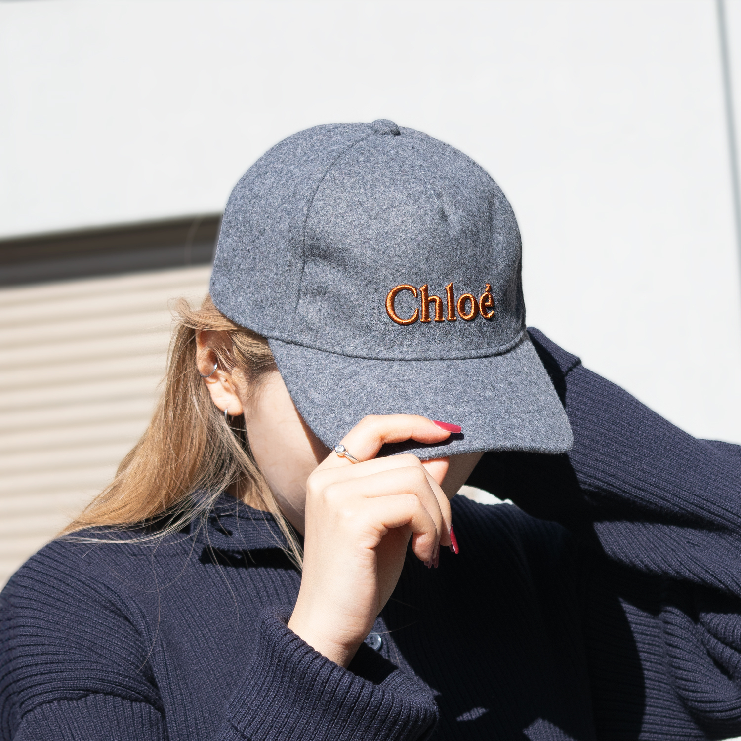 Chloe（クロエ） キャップ 帽子 キッズ レディース グレー C11674-A38
