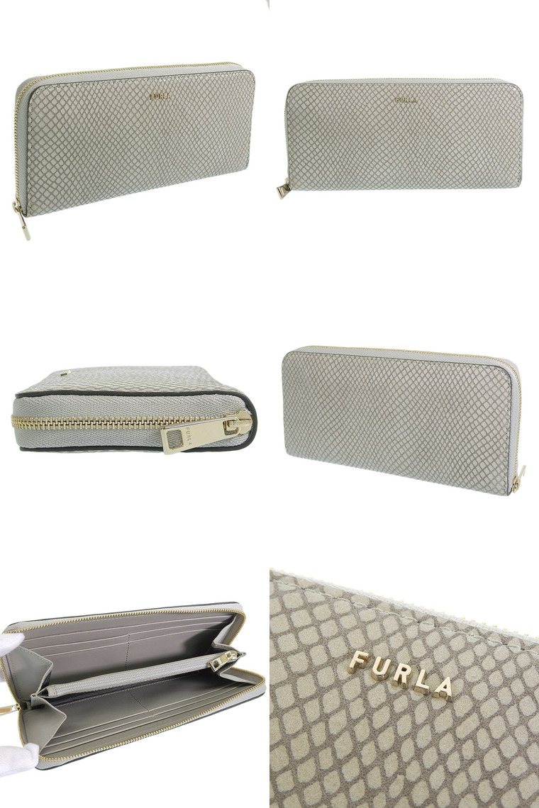 FURLA（フルラ） 財布 レディース 長財布 アウトレット レザー グレー
