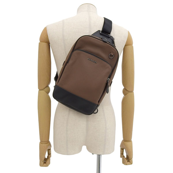 COACH（コーチ） グラハム パック ボディバッグ バッグ レザー サドル