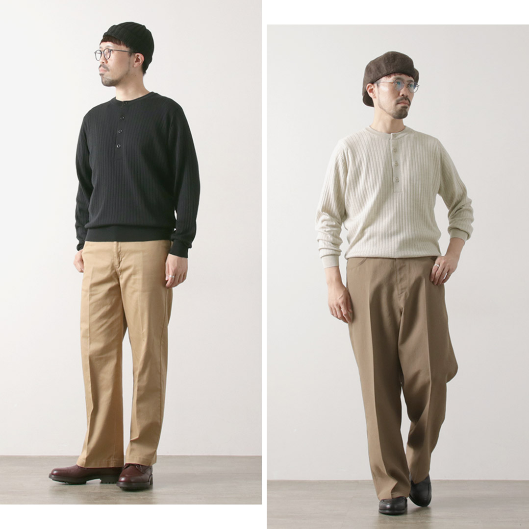 JOHN SMEDLEY（ジョンスメドレー） A4713 30G ヘンリーネック リブ