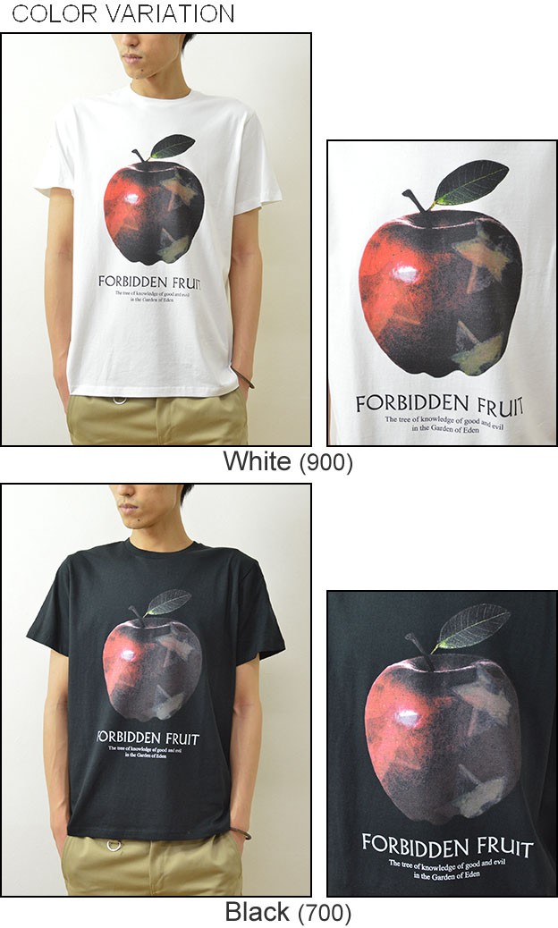 SLICK（スリック） APPLE プリントTシャツ メンズ 半袖 アップル