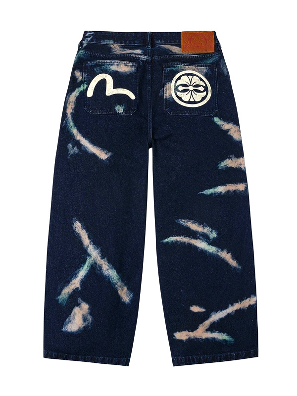 EVISU（エヴィス） ジーンズ カモメ 家紋 タイダイ デニム パンツ
