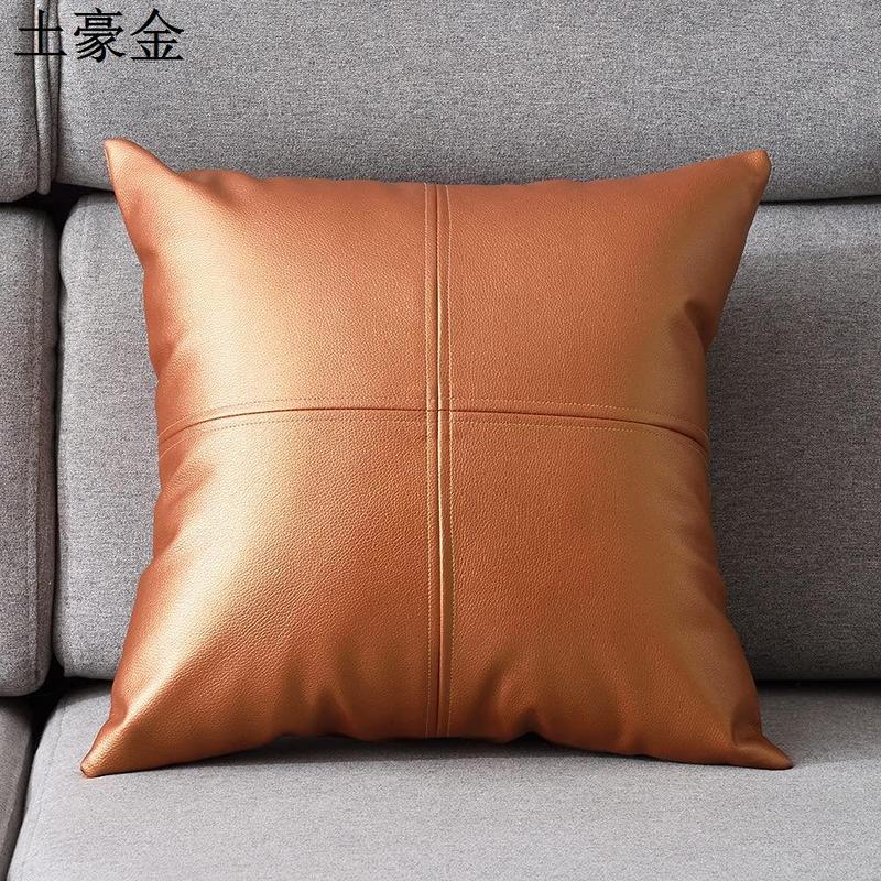 座布団カバー クッションカバー 北欧 本革 の質感 PU革 ファブリック