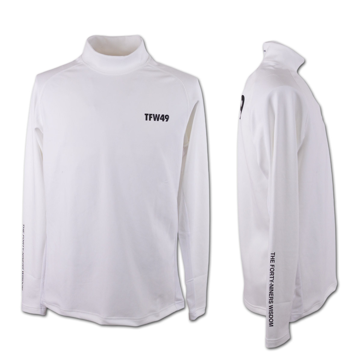 TFW49 長袖ハイネックシャツ ゴルフウェア メンズ 秋冬用 白 黒 紺 M L