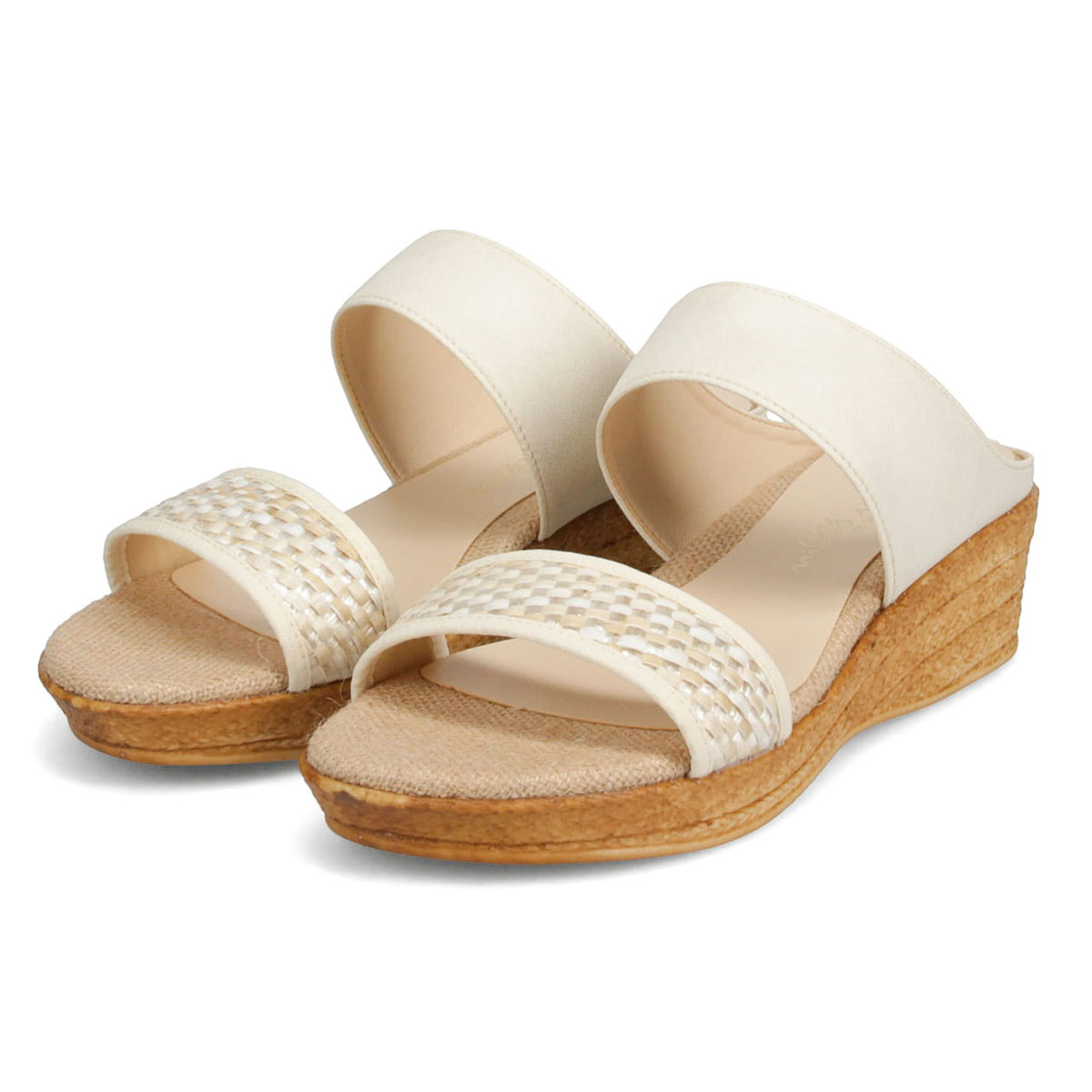 サンダル レディース ウェッジソール ミュール 5cmソール シンプル