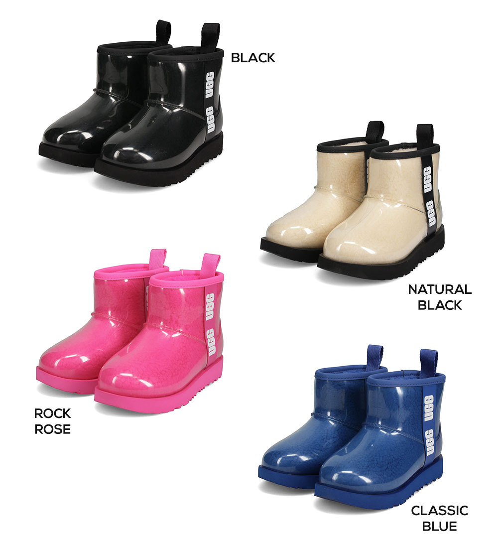 アグ クラシック クリア ミニ レインブーツ ムートンブーツ キッズ