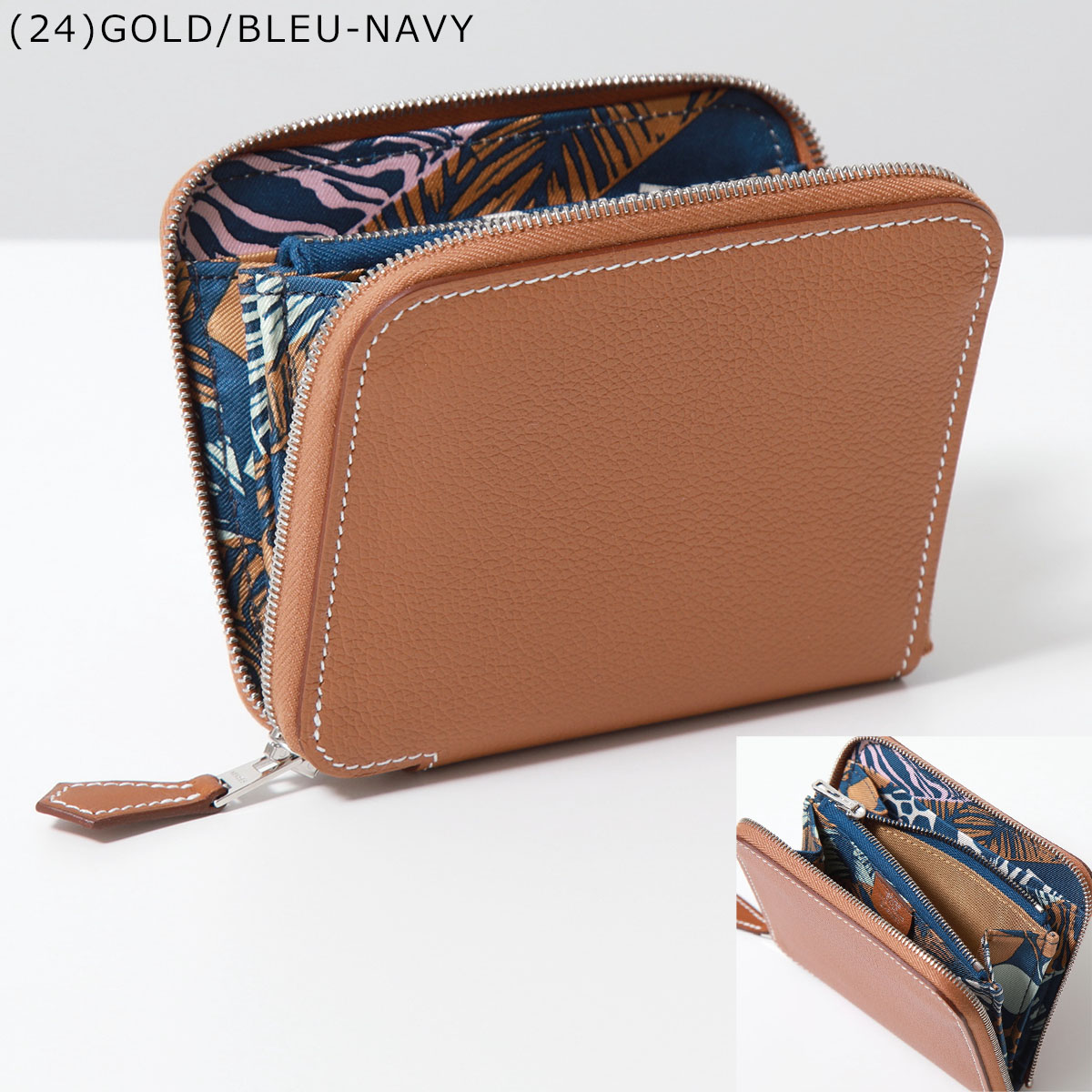 HERMES（エルメス） 二つ折り財布 アザップ シルクイン コンパクト
