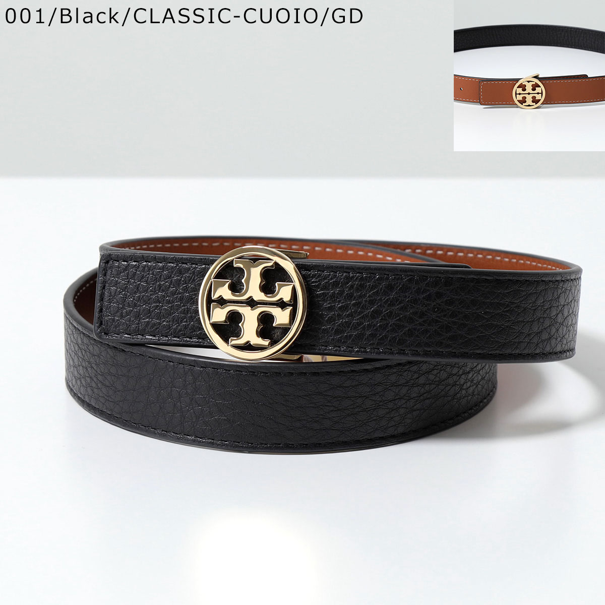 TORY BURCH（トリーバーチ） ナローベルト 1 MILLER 1インチ ミラー