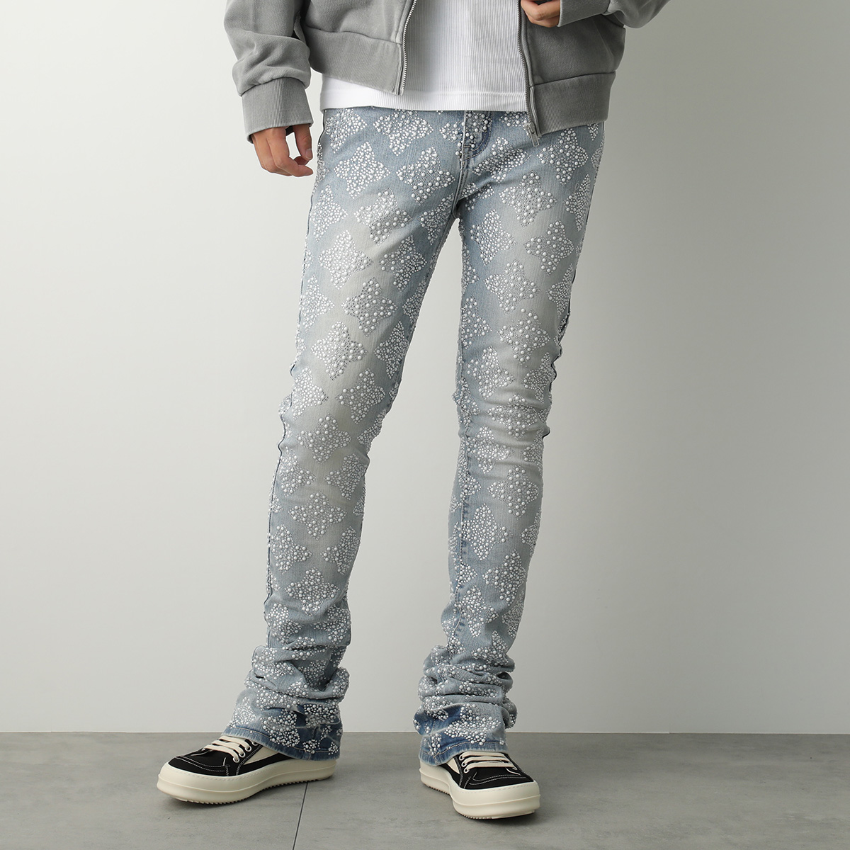 GUAPI グアピ ジーンズ Aqua Blue Embellished Denim V4 521ABEDV4