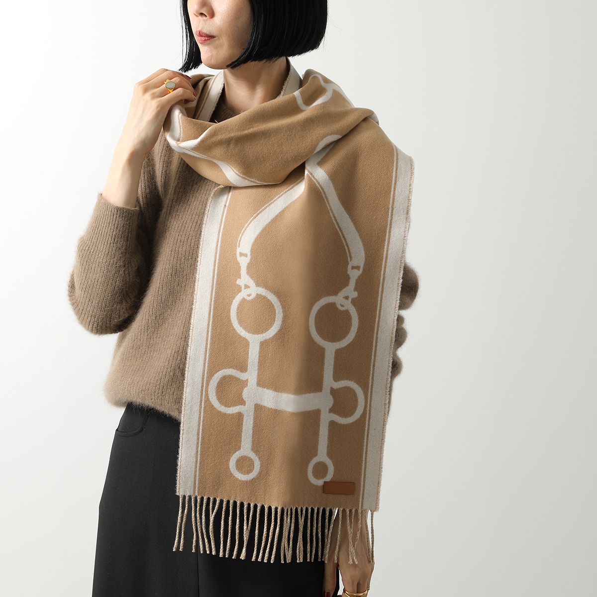 HERMES（エルメス） マフラー 160×30 モール H259157S レディース