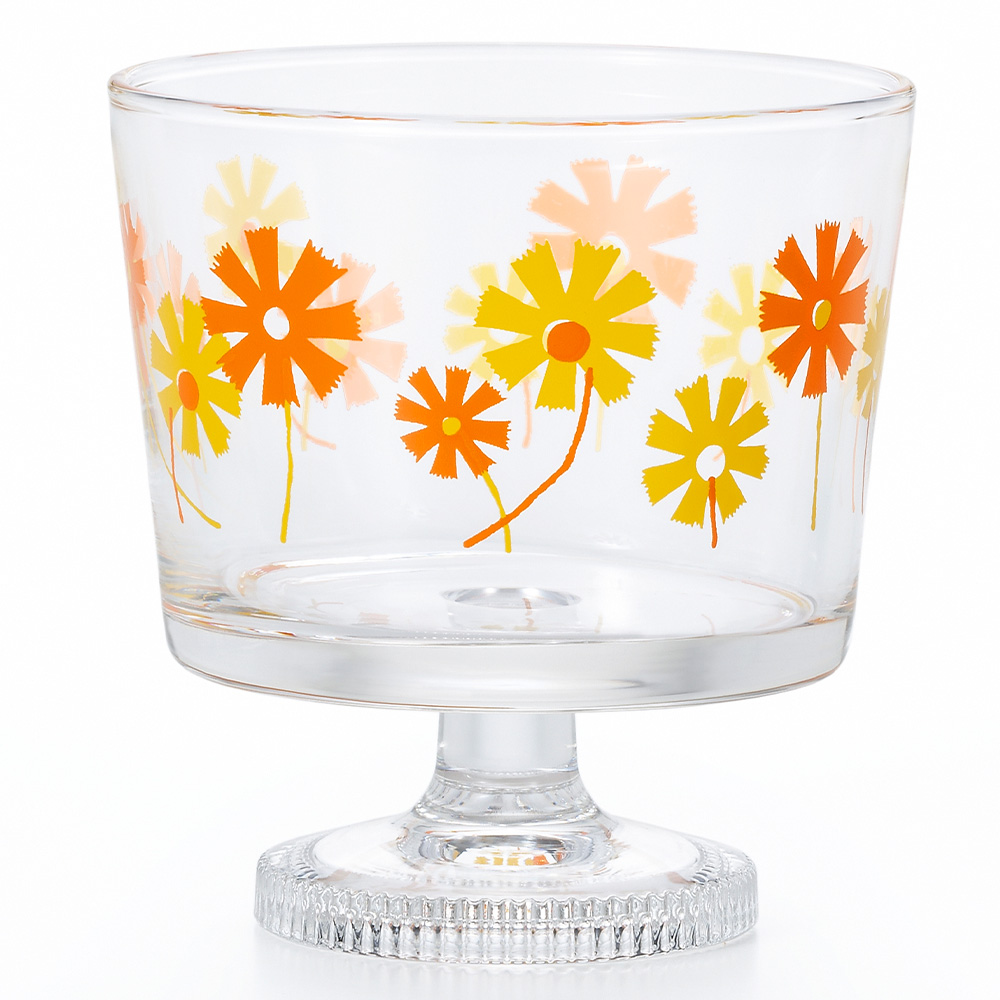 ADERIA アデリアレトロ 脚付き デザート 深型 ガラス 皿 プレート