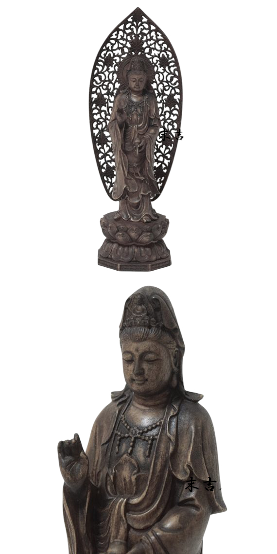 木彫り 仏像 観音様 観音菩薩 観世音菩薩 観自在菩薩 水瓶 功徳水 救世