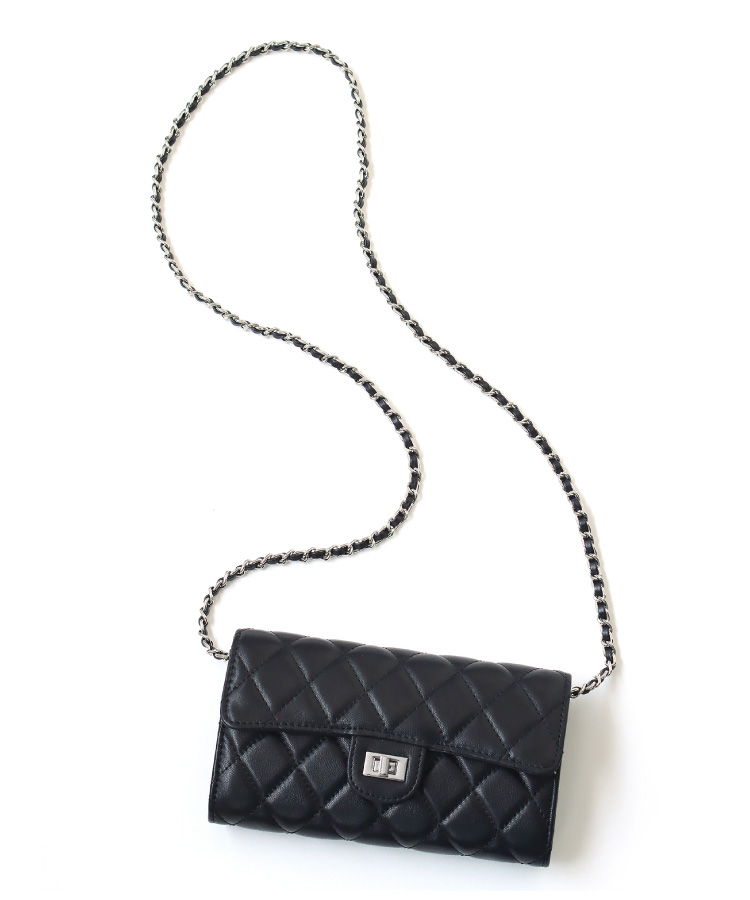 キルティング バッグ ウォレット 本革 羊革 お財布バッグ セカンド