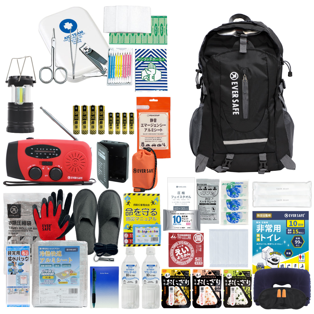 PEACEUP（ピースアップ） 防災セット 防災グッズ 1人用 EVERSAFE