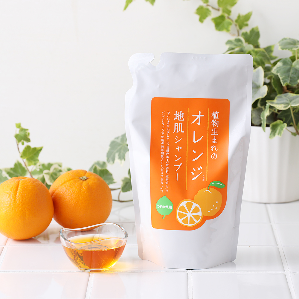 植物生まれ 植物生まれのオレンジ地肌シャンプーS 詰替え用 340ml