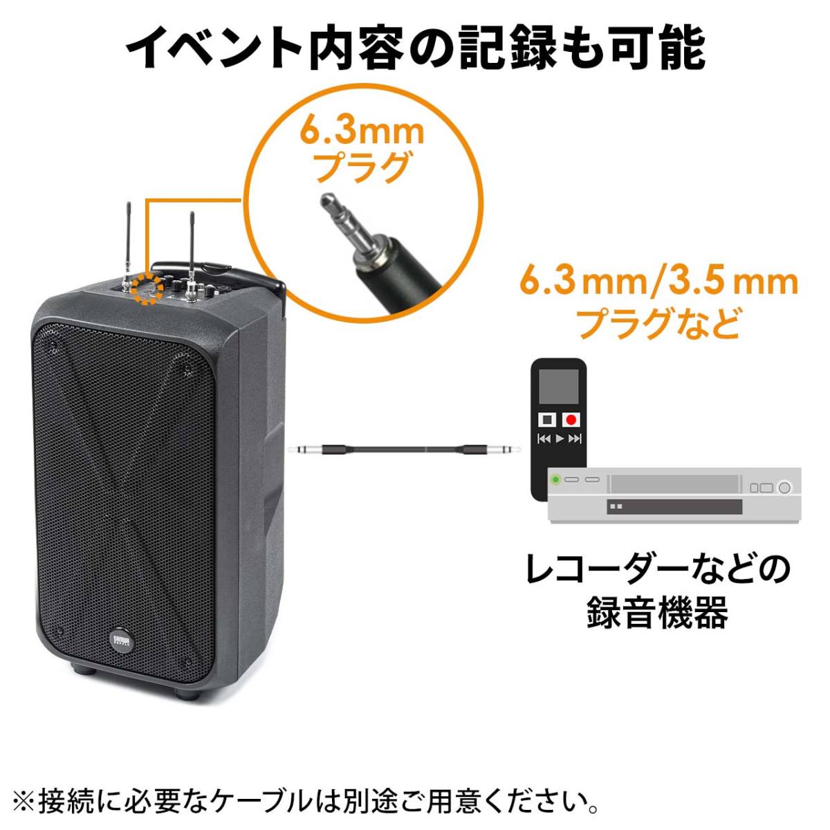 SANWA SUPPLY（サンワサプライ） 拡声器 ワイヤレスマイク スピーカー