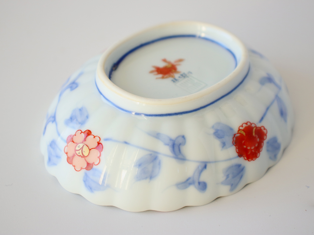 林九郎窯 古伊万里様式 見込菊花紋 楕円小付 波佐見焼 : 雑貨のお店