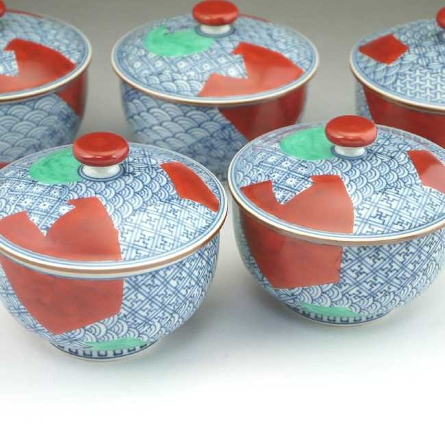 京焼 清水焼 色濃祥瑞蓋付汲出碗揃え 瑞古 : 松韻堂 Yahoo!店 - 通販