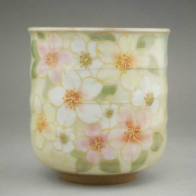 京焼 清水焼 桜ほのか湯呑 陶あん 大 : 松韻堂 Yahoo!店 - 通販