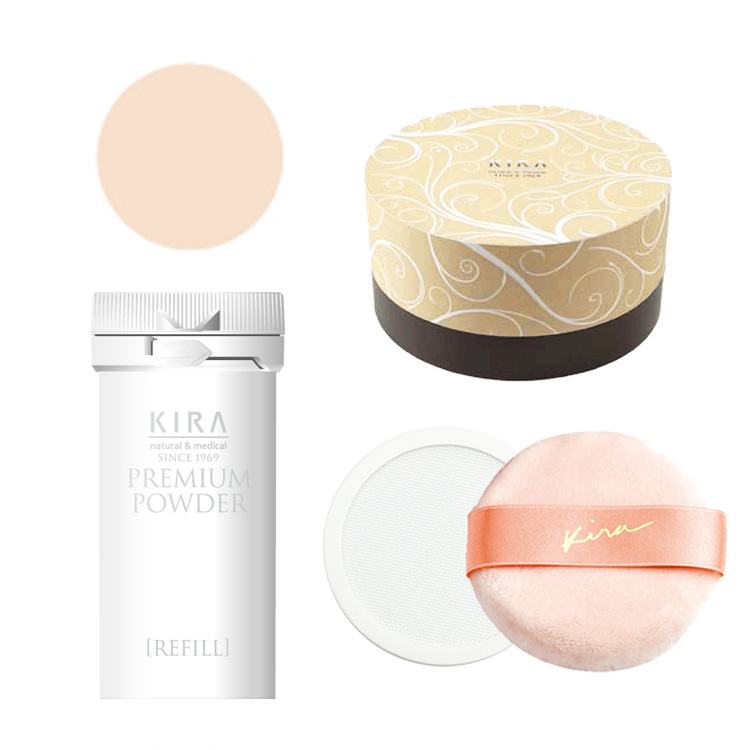 スタートセット 綺羅化粧品 キラプレミアムパウダーEX ケース・パフ同