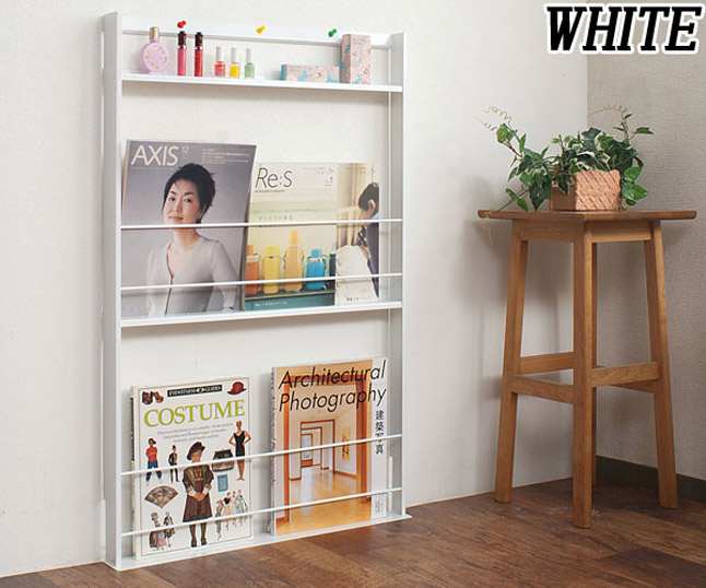 薄型マガジンラック スリム 壁面 幅59cm 軽量 ディスプレイ 日本製