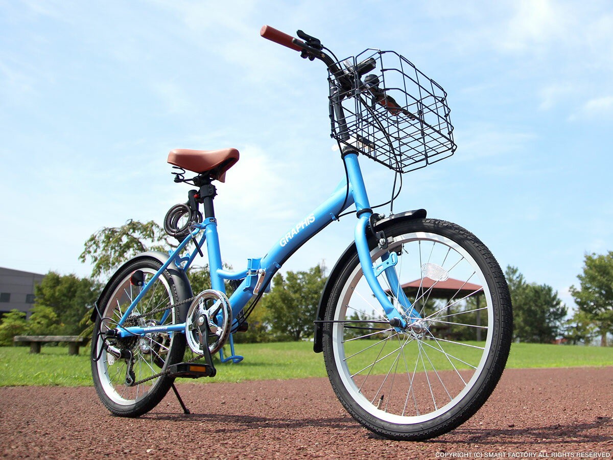 ミニベロ 折りたたみ自転車 20インチ シマノ製6段変速 リア