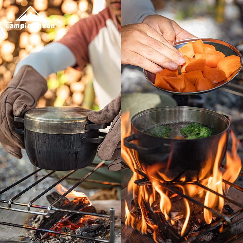 CAMPINGMOON ダッチオーブン 6インチ ステンレスダッチオーブン