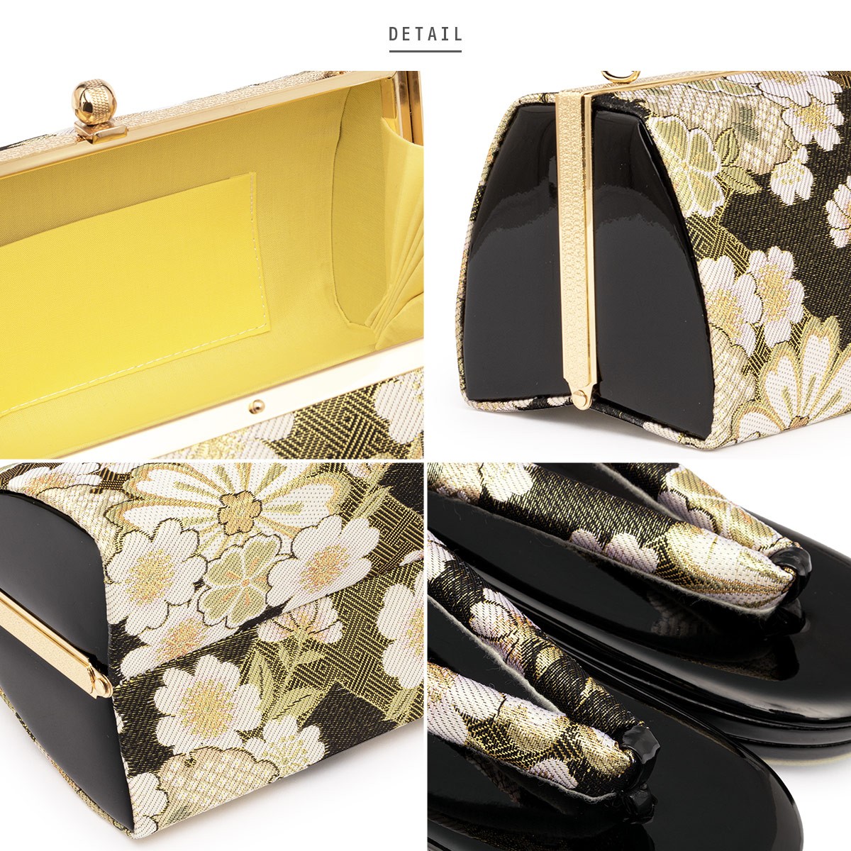 SOUBIEN（創美苑） 草履バッグセット 成人式 草履 バッグ 振袖 黒