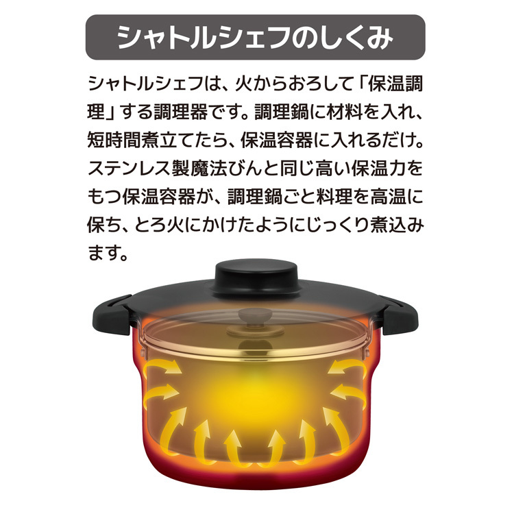 サーモス 真空保温調理器シャトルシェフ 2.8L レッド KBJ-3001 R ( 1個