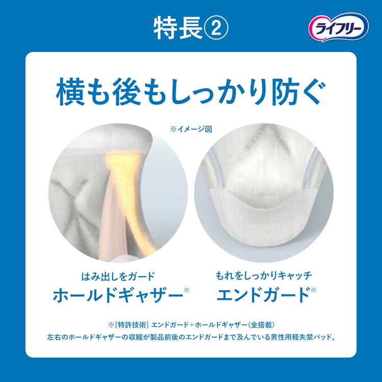 ライフリーさわやか男性用安心パッド20cc 男性用軽失禁パッド 26cm
