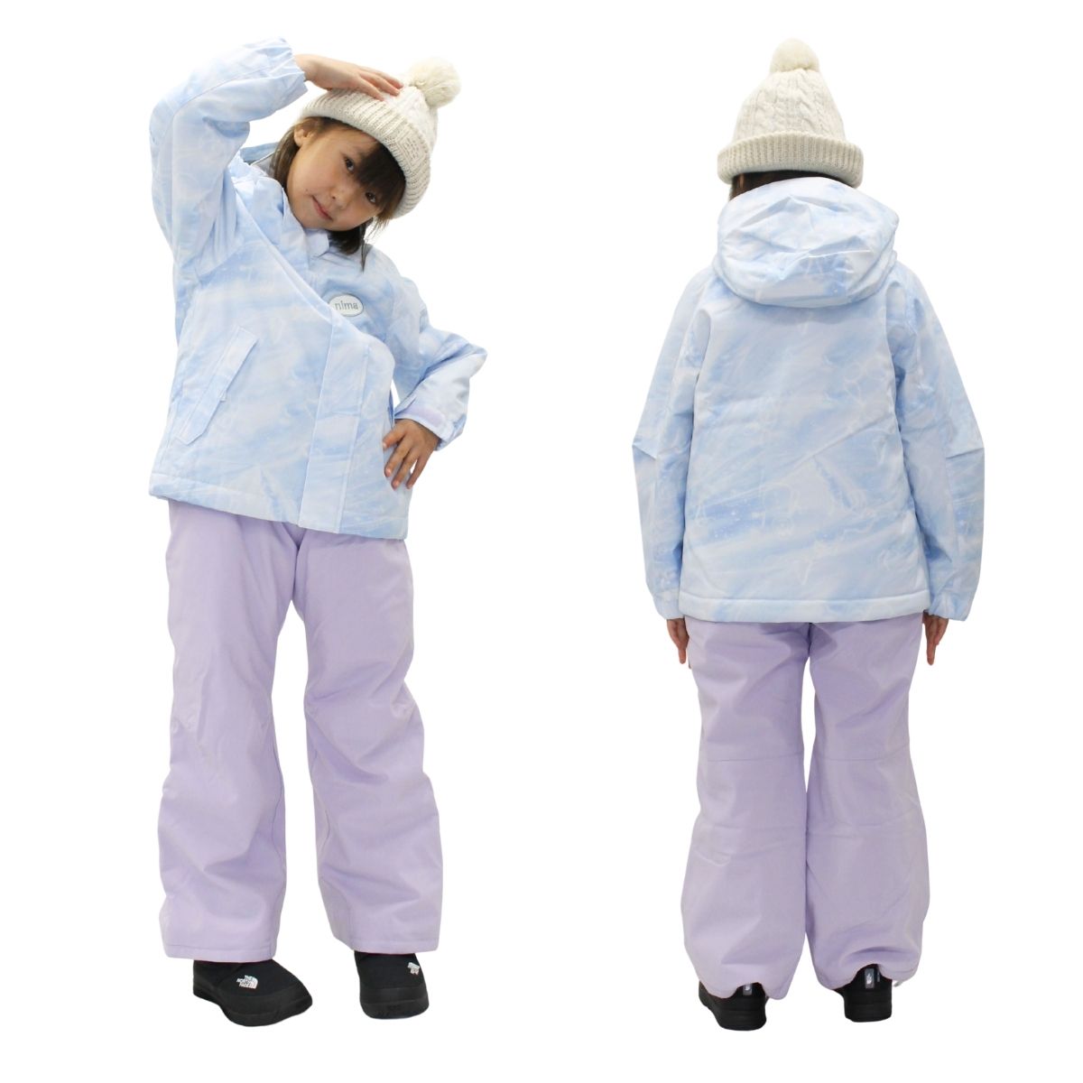 NIMA キッズ スノーウェア スキーウェア 上下セット ボーイズ ガールズ
