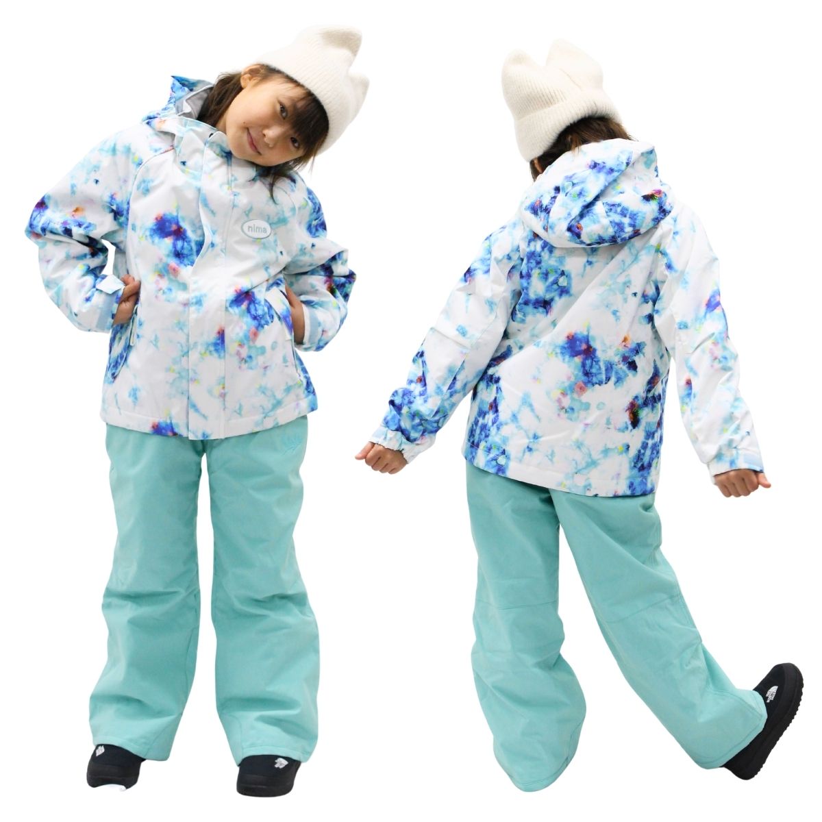 NIMA キッズ スノーウェア スキーウェア 上下セット ボーイズ ガールズ