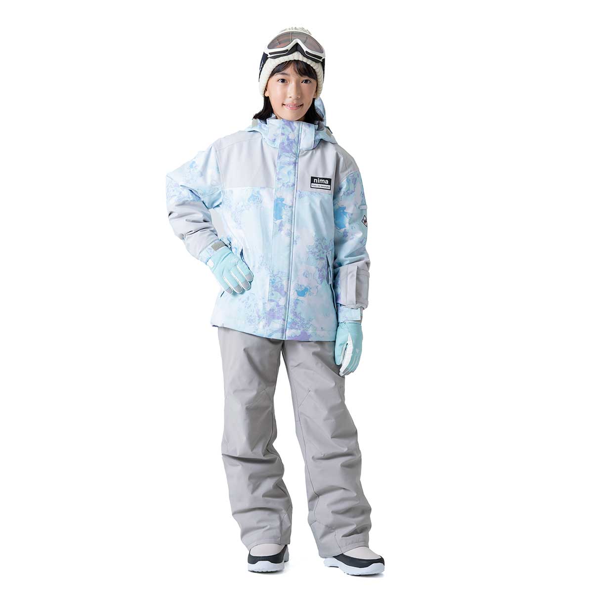 NIMA キッズ ジュニア スキーウェア 上下セット 耐水圧10000mm 男の子