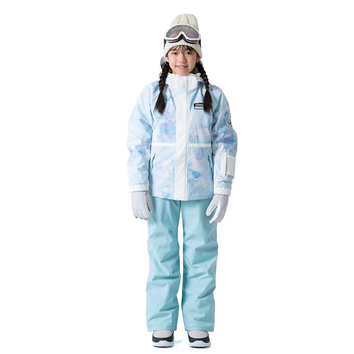 NIMA キッズ ジュニア スキーウェア 上下セット 耐水圧10000mm 女の子