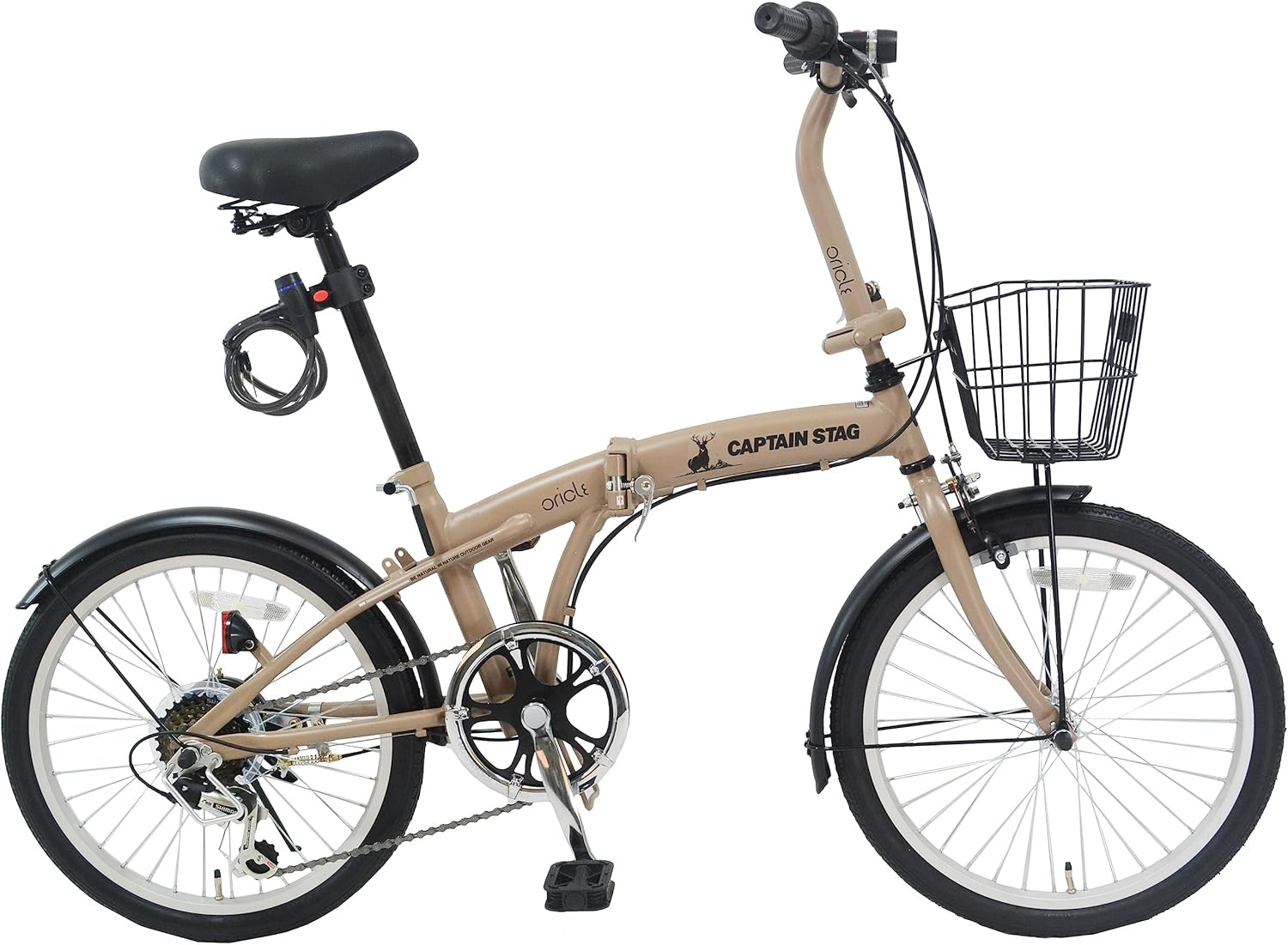 CAPTAIN STAG（キャプテンスタッグ） 折りたたみ自転車 20インチ カゴ
