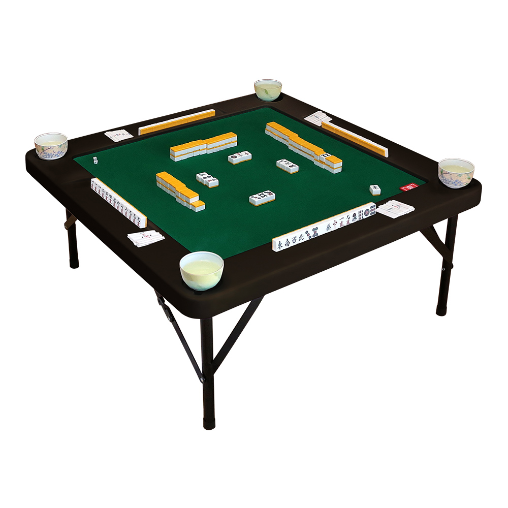 麻雀卓 折りたたみ 高さ2段階 手打ち 麻雀テーブル ドリンクホルダー