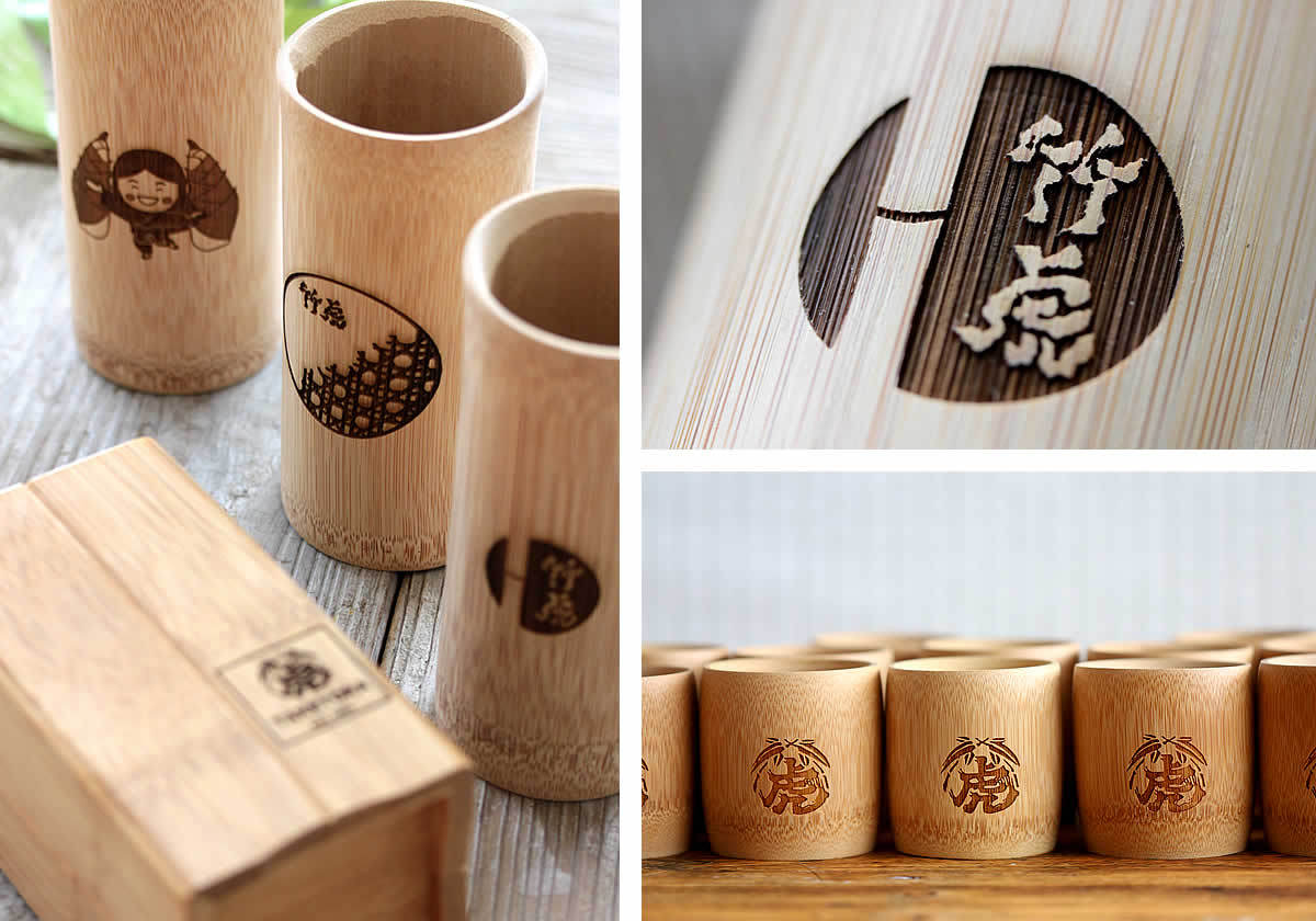 竹ぐい呑み : 虎斑竹専門店 竹虎 - 通販 - Yahoo!ショッピング