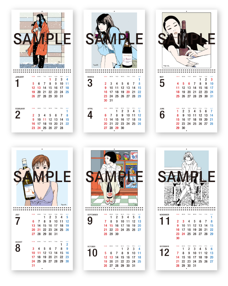 数量限定】【江口寿史氏の直筆サイン入り】2025年版 江口寿史 イラスト