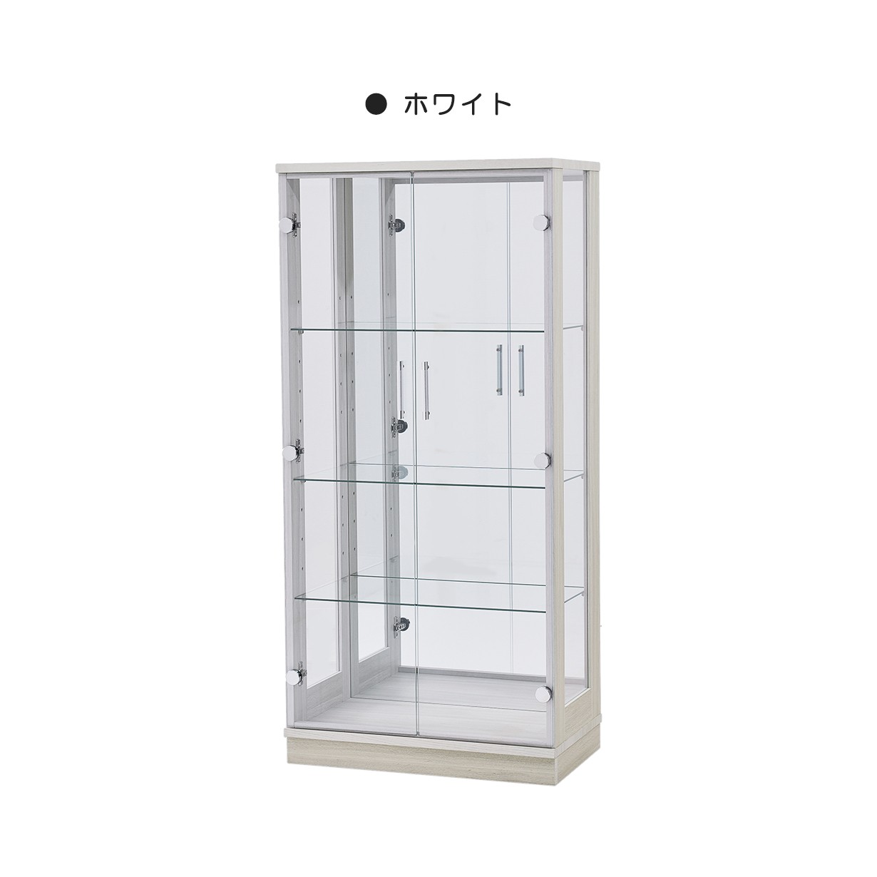 コレクションボード 幅60cm 完成品 ミドルタイプ 背面ミラー ガラス