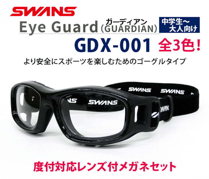 SWANS（スワンズ） 薄型非球面レンズ付【SWANS EyeGuard GUARDIAN GDX