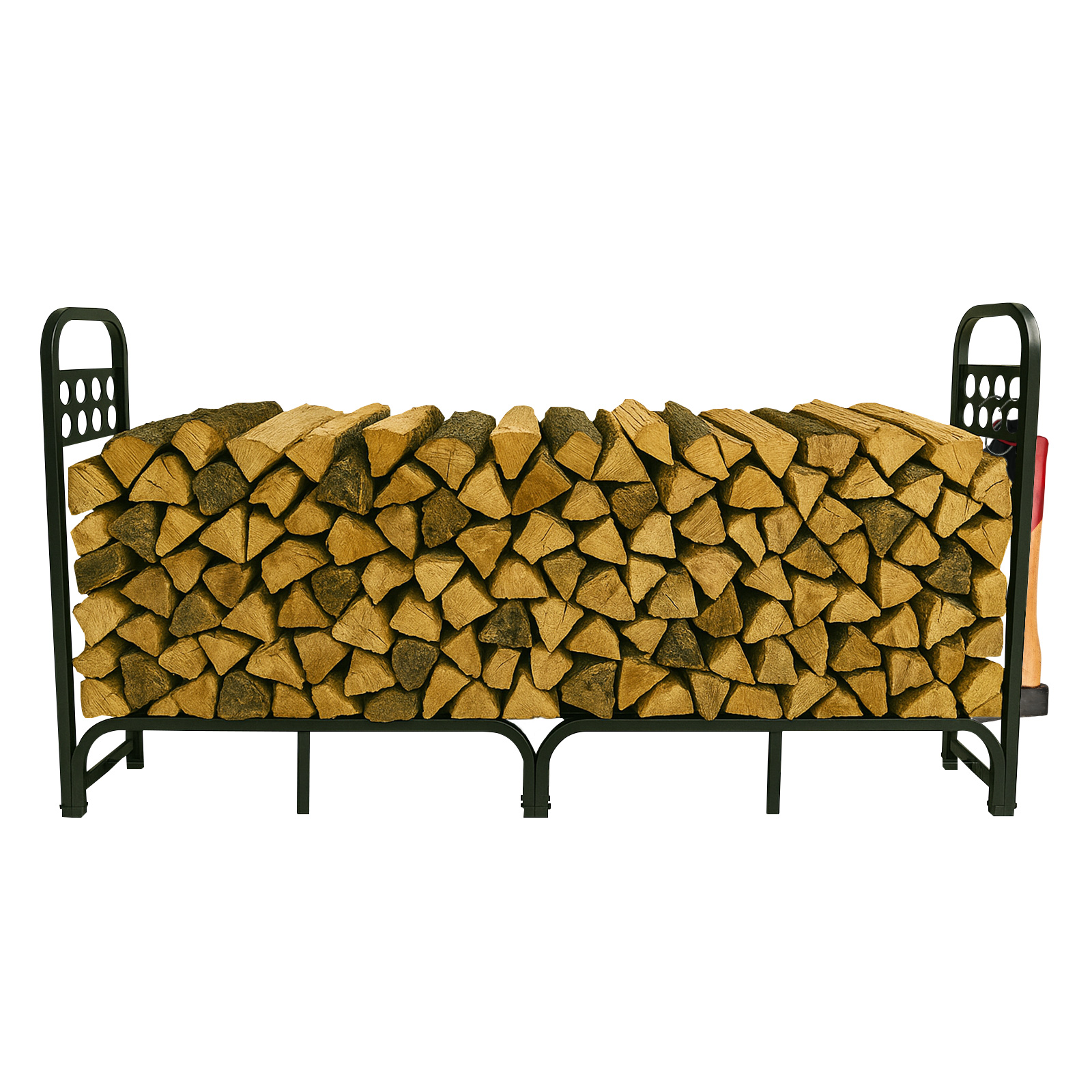 ONE STEP 薪ラック 屋内 薪棚 スチール製 ログラック フック付 薪