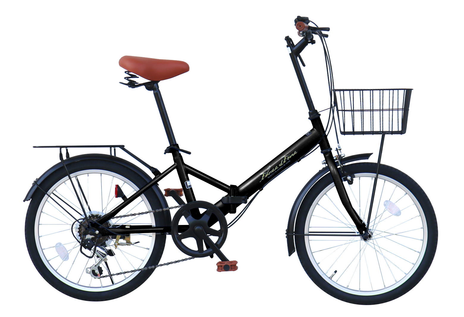 アイジュサイクル 折りたたみ自転車 荷台付き 20インチ シマノ 6段ギア