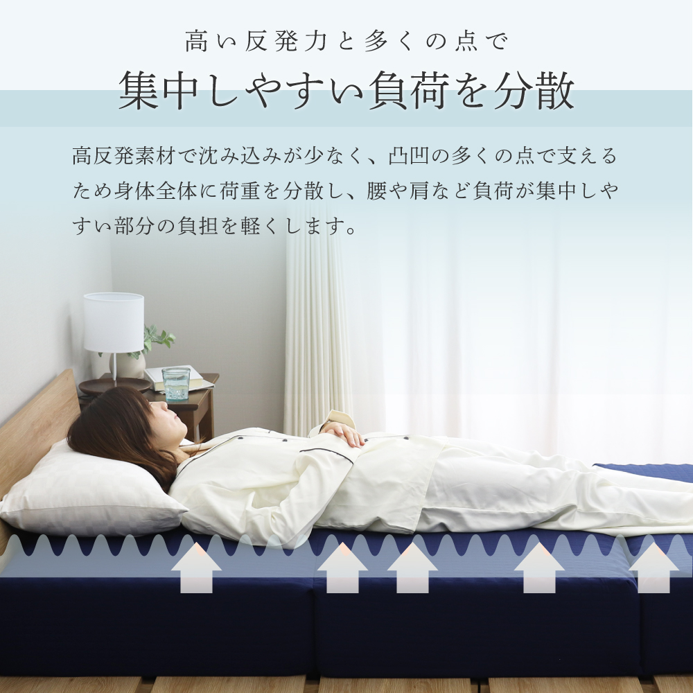 西川（nishikawa） 極厚三つ折り高反発マットレス布団 シングル 約97