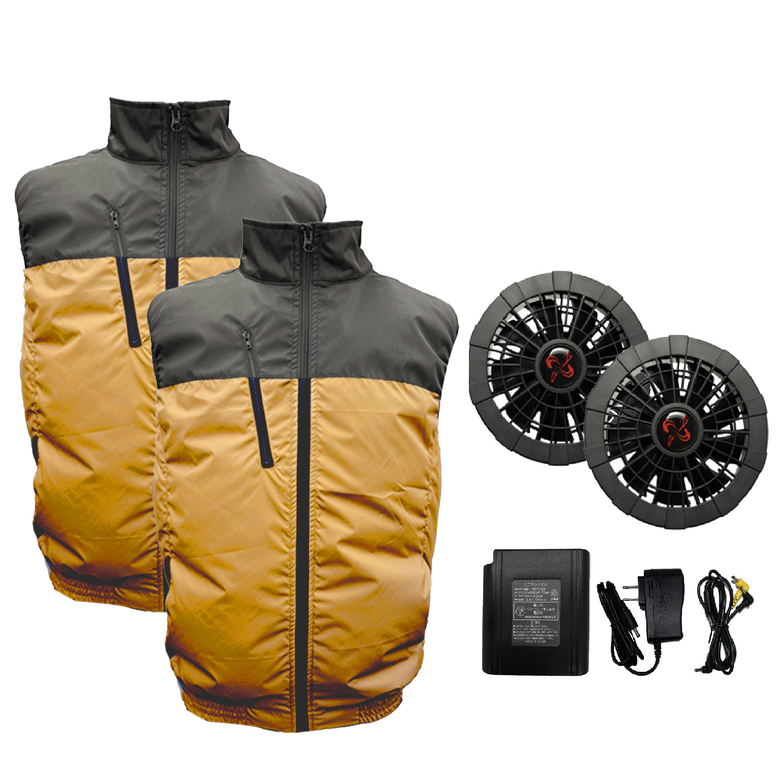 服2枚付き 空調ベスト フルセット 空調作業服 2025 空調ウェア 最強