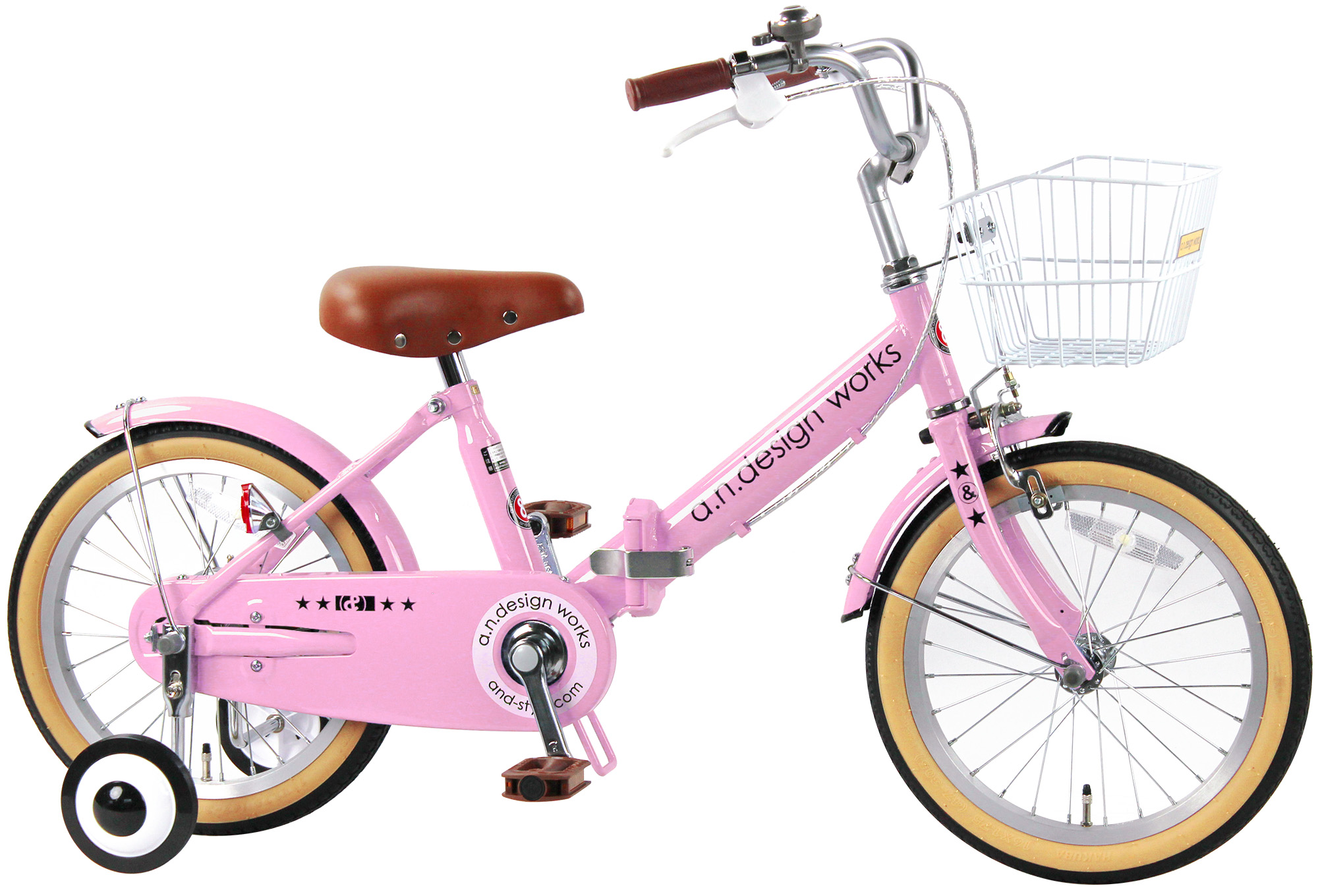 a.n.design-works 子供用 折りたたみ自転車 18インチ 本体 女の子
